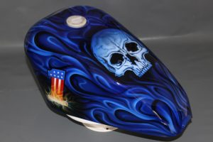 Airbrush-Design, Skull und Flames