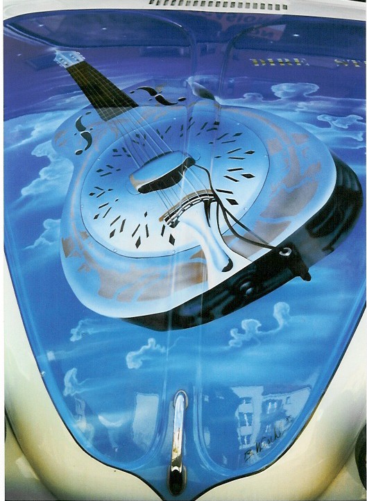 Airbrush, Motorhaube, VW Käfer, Dire Straits Cover