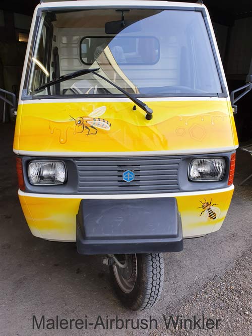 APE Piaggio Airbrush Imkerfahrzeug