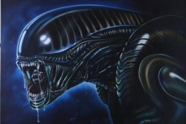 Alien Airbrush, Portrait oder Bildkopie