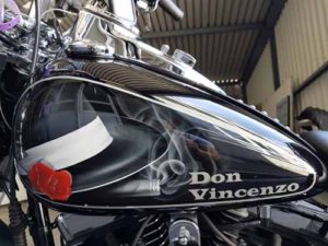 Motorrad-Airbrush, Don Vincenzo, Harley Tank