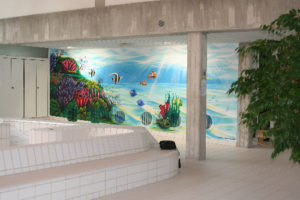 Hallenbad Wandmalerei