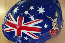 Helm Airbrush für einen Australien Fan