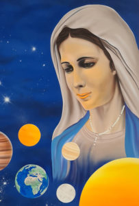 Maria-Portrait, Airbrush,