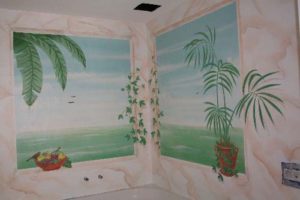 Illusionsmalerei im Badezimmer