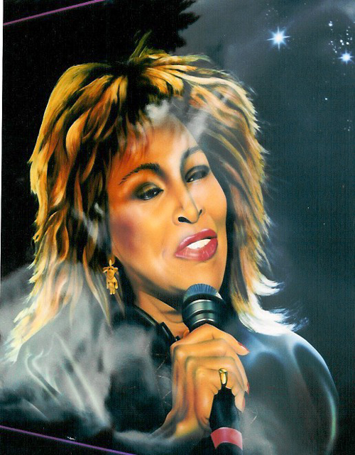 Tina Turner Airbrush Goldwing
