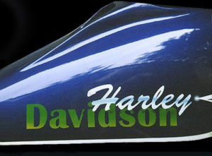 Harley Tank Beschriften mit Airbrush
